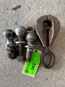 Lot - Assorted Hitch Balls, Heavy Duty C-Clamp