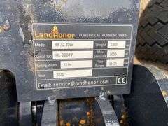 2025 Landhonor Unused PR-12-72W Skidsteer 72in Power Rake