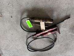 Lot - Assorted Automotive Tools - Hydraulic Hand Pump, Grease Gun, Etc