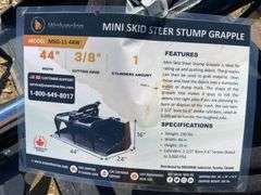 2025 Wolverine Unused MSG-11-44W Mini Skid Steer Stump Grapple