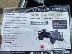 2025 Landhonor Unused PR-12-72W Skidsteer 72in Power Rake