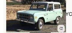 1966-1977 NEW Bronco Body - Seafoam Green w/Whimbleton White Top