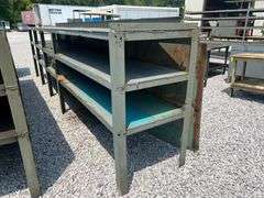Steel Work Table - 200in L x 31.5in W x 58in H