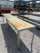 Steel Work Table - 121in x 24.5in x 30.5in