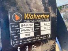 2025 Wolverine Unused SBG-13-72W Skid Steer Brush Grapple