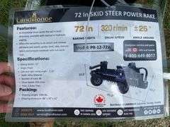 2025 Landhonor Unused PR-12-72W Skidsteer 72in Power Rake