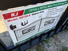 2025 KJ Unused K0720-6 Metal Farm Driveway Gates