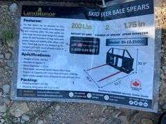 2025 Landhonor Unused BS-12-2500G Skid Steer Bale Spears