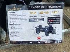 2025 Landhonor Unused PR-12-72W Skidsteer 72in Power Rake