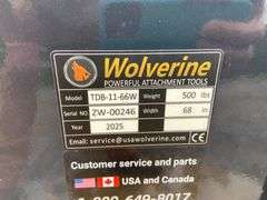 2025 Wolverine Unused TDB-11-66W Skid Steer Duty Bucket