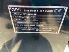 2025 GIYI Unused GY-KH72F Skid Steer 4 in 1 Combination Bucket