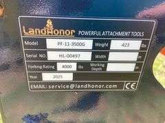 2025 Landhonor Unused PF-11-3500G Skid Steer Pallet Fork