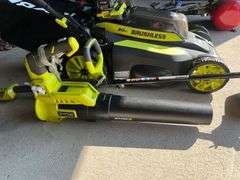 Ryobi Self Propelled 20in Mower, Blower and Weedeater with Battery and Changer