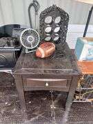 Lot -  Furniture - (2) Side Tables, Assorted Decor