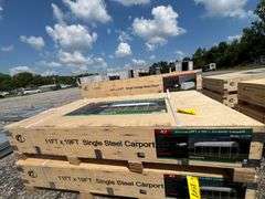 KJ Unused K1119 11ftx19ft All-Steel Carport