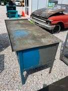 Steel Work Desk - 74.5in L x 33in W x 34in H