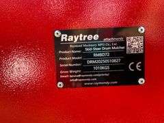 2025 Raytree Unused RMBD72 72" Skid Steer Drum Mulcher