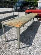 Steel Work Table - 121in x 24.5in x 30.5in