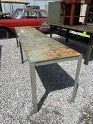 Steel Work Table - 121in x 24.5in x 30.5in