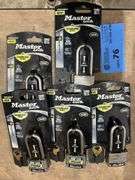 (5) New Master Lock Stainless Steel Pad Lock