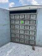 4-Door Steel Unit with Shelves and Storage Bins - 121in L x 24.5in W x 72in H