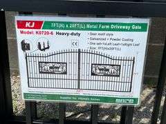 2025 KJ Unused K0720-6 Metal Farm Driveway Gates