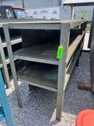 Steel Work Table - 160in L x 31in W x 54in H