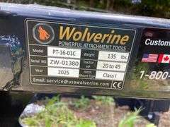 2025 Wolverine Unused PT-16-01C 3-Point Quick Tach