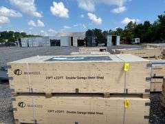 KJ Unused K2223 23ftx22ft Double Garage Metal Shed