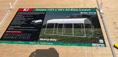 KJ Unused K1119 11ftx19ft All-Steel Carport