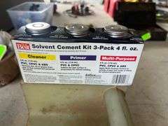 Lot - Suds Tank, Solvent Cement Kit, Etc