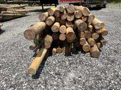 Untreated Wood Posts - Qty: 63
