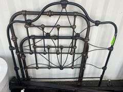 Lot - Bed Frame, Queen Headboard, Twin Headboard and Footboard