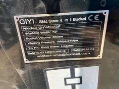 2025 GIYI Unused GY-KH72F Skid Steer 4 in 1 Combination Bucket