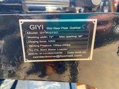 2025 GIYI Unused GY-PG72C Skid Steer Plate Grabber-Grapple