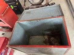 Galvanized Metal Bin on Wheels