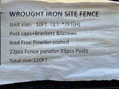 2025 Aboss Unused Metal Site Fence