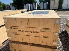KJ Unused K2223G 23ftx22ft Double Garage Metal Shed