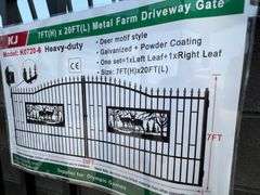 2025 KJ Unused K0720-6 Metal Farm Driveway Gates