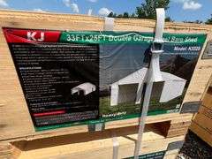 KJ Unused K3325 33ftx25ft Double Garage Steel Barn Shed