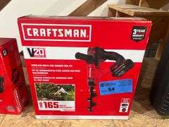 New Craftsman Garden Auger with Battery and Charger