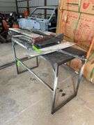 Work Table with Contents - Black & Decker Workmate and Scraper
