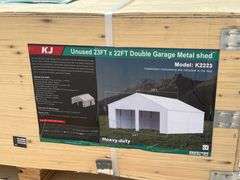 KJ Unused K2223 23ftx22ft Double Garage Metal Shed
