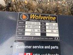 2025 Wolverine Unused MAD-12-12D Mini Skid Steer Auger Drive and Bit