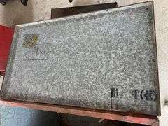 Galvanized Metal Bin on Wheels