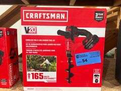New Craftsman Garden Auger with Battery and Charger