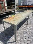 Steel Work Table - 121in x 24.5in x 30.5in