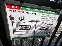 2025 KJ Unused K0720 Metal Farm Driveway Gates