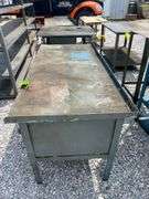 Steel Work Desk - 74.5in L x 33in W x 34in H