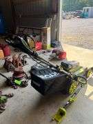 Ryobi Self Propelled 20in Mower, Blower and Weedeater with Battery and Changer